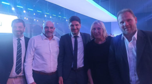 Perazzio, Cina, Pullaro, Fantoni y Caramuto en la Cena del Banco de Alimentos de Rosario (BAR)